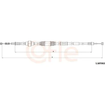 Lanko parkovací brzdy Lanovod parkovací brzdy COFLE 92.1.MT002