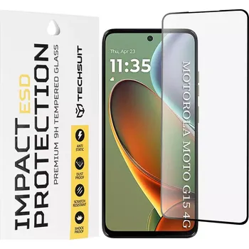 Hybridní sklo Motorola Moto G15 / G15 Power, ESD Glass, černé