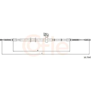Lanko parkovací brzdy Tažné lanko, parkovací brzda COFLE 92.10.7547
