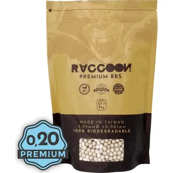 Airsoftová kulička Raccoon Airsoft Airsoftové kuličky Raccoon PREMIUM BIO 0,20g, 1kg