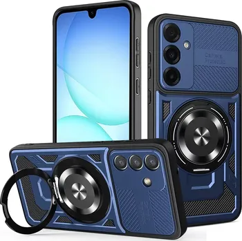 Pouzdro na mobilní telefon Kryt Samsung Galaxy A16 4G/5G, RuggedCam, modrý