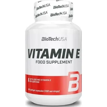 BioTech USA Vitamín E, 200 mg, 100 kapslí