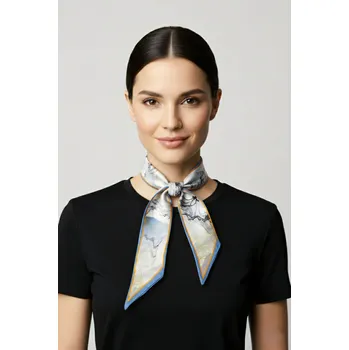 Šátek Aradesa Hedvábný šátek Noir-07