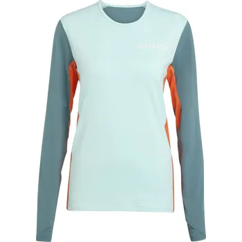 Dámské tričko Dámské funkční triko Adidas Multi Synt Ls W Velikost: M / Barva: zelená/oranžová