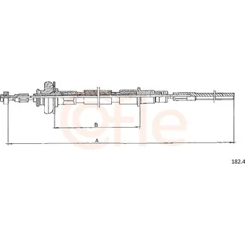 Spojkové lanko Tazne lanko, ovladani spojky, 182.4