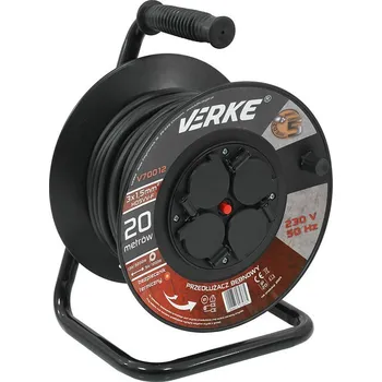Napájecí kabel Verke Prodlužovací kabel 20m na bubnu 3x1,5mm IP20 PVC 40577&nbsp;V70012