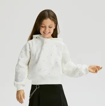 Dětská móda Reserved - Mikina s aplikacemi - krémová - 279FA-01X - 279FA-01X-U15