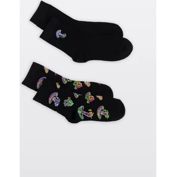 Reporter Young | Chlapecký černý set ponožek s barevnými houbami – 2-PACK - Barva ČERNÁ, Velikost 40/42 253-0995B-36-100-1