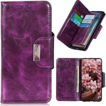 Pouzdro na mobilní telefon Crazy PU kožené peněženkové pouzdro na mobil Huawei P40 - fialové