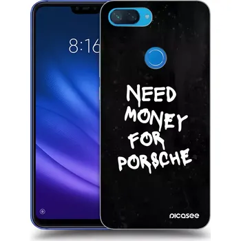 Pouzdro na mobilní telefon Picasee silikonový průhledný obal pro Xiaomi Mi 8 Lite - Black Dollar