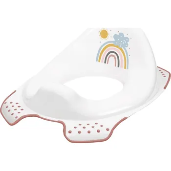 WC sedátko Baby Nellys Adaptér - treningové sedátko na toaletu Rainbow - bílé