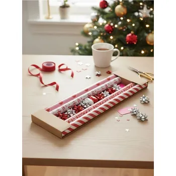 Vánoční dekorace Sinsay - Vánoční sada dárkových papírů a ozdob - červená - 907GG-33X - 907GG-33X-ONE