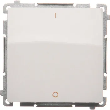 vypínač Vypínač dvoupólový, řazení 2, 10 A / 230 V~, bezšroubové svorky, Simon Basic BMW2.01/11, bílá