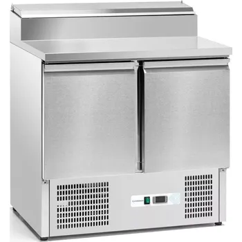 Chlazení Chladicí stůl 2-dveřový salátový 257 l, s nerezovým nástavcem