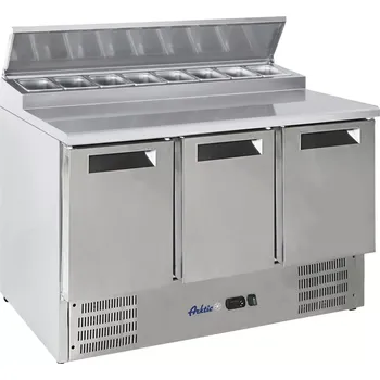 Třídveřový chladicí salátový stůl s nástavcem HENDI 236239