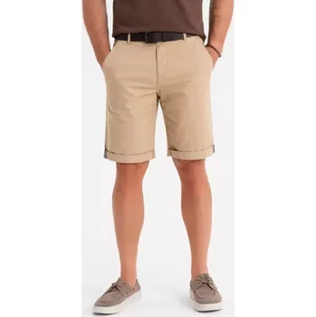 Pánské kraťasy Pánské kraťasy OMBRE OM-SRCS-0197 BEIGE L
