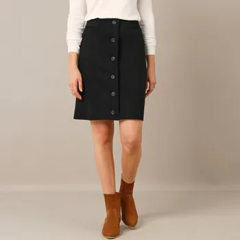 Dámská móda Sukně na knoflíky, z úpletu Milano černá 50