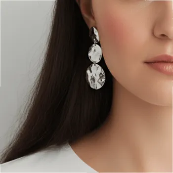 Náušnice Designově propracované visací náušnice „Abstraktní elegance“ z chirurgické oceli č. 1816