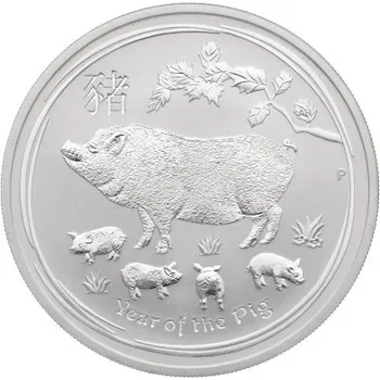 Stříbrná mince 1 Kg Lunar Series II Year of the Pig 2019