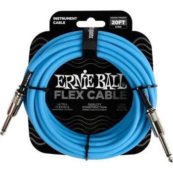 Ernie Ball Flex Blue 6 m Rovný - Rovný Nástrojový kabel
