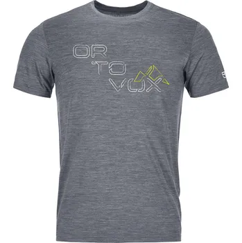 Funkční triko Ortovox 185 MERINO TANGRAM LOGO TS M - grey blend S