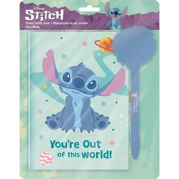 Lilo a Stitch Dárková sada Stitch Deník a propiska pompom