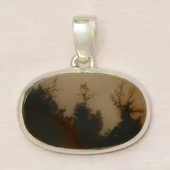 Přívěsek Achát dendritický přívěsek stříbro Ag 925 P3236 1,7 x 2,6 cm, 5,5 g