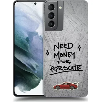 Pouzdro na mobilní telefon Picasee silikonový průhledný obal pro Samsung Galaxy S21 5G G991B - Grey Drift