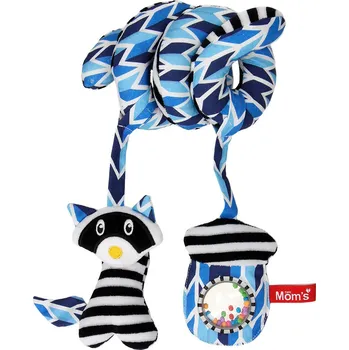 Hračka pro kojence Mom´s care Hencz Toys Edukační hračka Hencz s chrastítkem a zrcátkem, ShopHop - spirálka - modrá