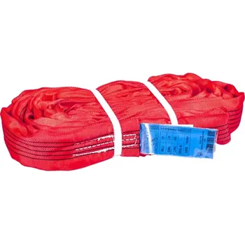 Upínací popruh Kruhová smyčka 5000 kg, Nekonečná smyčka, Červená, Certifikovaná, RS5 m/obvod 10 m 75 mm 2025