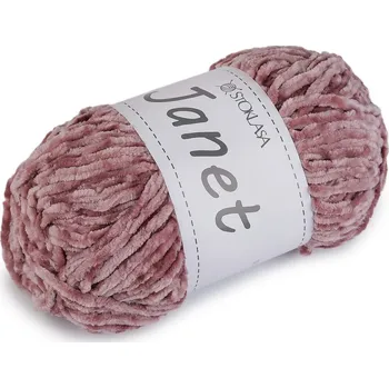 Příze Pletací žinylková příze Janet 100 g - 5 starorůžová sv.