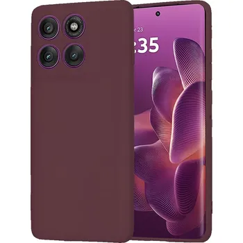 Pouzdro na mobilní telefon Kryt Motorola EDGE 60 Pro, Techsuit SoftFlex - plum red