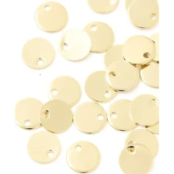 Přívěsek CZ Přívěsek kruh na gravírování 8,6mm Ag925 gold plating 24kt