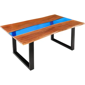 Jídelní stůl Invicta Liquid 45831 akácie/modrý