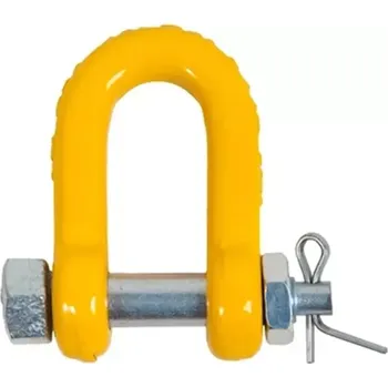 Tesařské kování Třmen s čepem a závlačkou tvar D, řetězový (u-lock spojka)10 mm 3 150