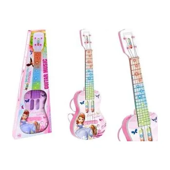Hudební nástroj pro děti Gitara elektryczna ze światłem różowa