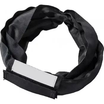 Upínací popruh Kruhová smyčka 1000 kg s ocelovými vlákny, Černá, Certifikovaná,2,5 m/obvod 5 m 50 mm 2024