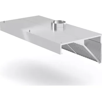 Digestoř Nerezový nástěnný odsavač par Profi Line s osvětlením, 100x70 cm