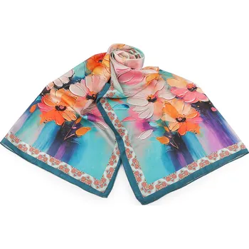 Šátek Saténový šátek / šála 70x175 cm Balení: 1 ks, Varianta: 2 tyrkys - 8596475694216