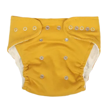 Plena Mamatti Látková plenka EKO sada - kalhotky + 2 x plenka, Mýval, vel. 3 - 8 kg hořčicová Velikost: 5 - 14 kg