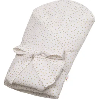 Zavinovačka Mušelinová zavinovačka s výztuží na zavazování DOTS, Baby Nellys 75x75cm, bílá