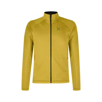 Pánský svetr Pánská mikina na zip Montura Fadis Grid Maglia mustard M