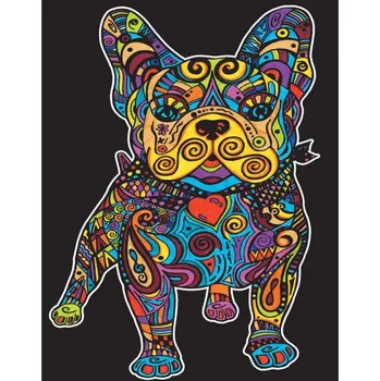 RC model ostatní Colorvelvet Sametový obrázek Francouzský buldoček 47x35cm