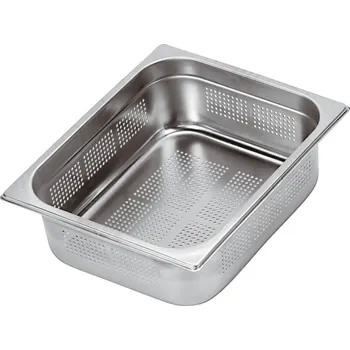 Nerezový dřez Sambonet Paderno Industrie GN 2/1 NEREZ DĚROVANÁ HL.200 MM