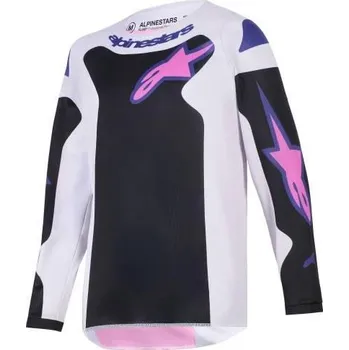 Moto dres Dres FLUID GRID YOUTH, ALPINESTARS, dětské (černá/světle šedá/fialová) 2026 S