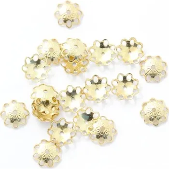 Materiál na výrobu šperku CZ Kaplík 6mm Ag925 gold plating 24kt