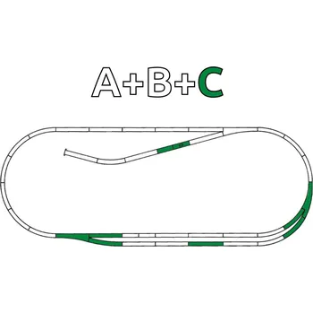 Hračka Roco Line Sada kolejí C (paralelní úsek) s podložím - 42011