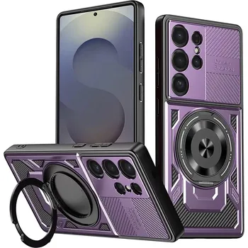 Pouzdro na mobilní telefon Kryt Samsung Galaxy S25 Ultra, RuggedCam, fialový