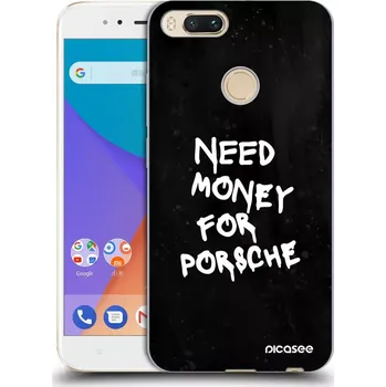 Pouzdro na mobilní telefon Picasee silikonový průhledný obal pro Xiaomi Mi A1 Global - Black Dollar
