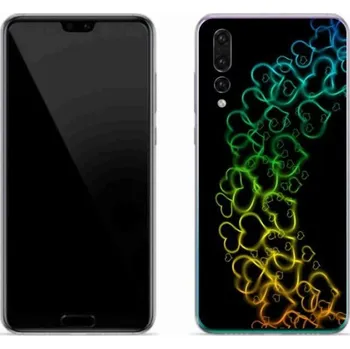 Pouzdro na mobilní telefon Gelový kryt mmCase na mobil Huawei P20 Pro - barevná srdíčka